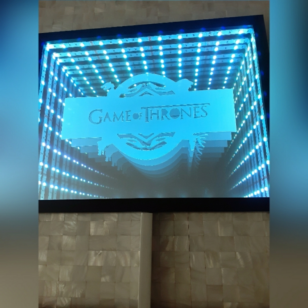 Game of Thrones LED Infinity Mirror Shell Wall Art